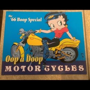 Betty Boop Other - Betty Boop Collectible Metal Motor Cycle Picture Betty Boop Other - Betty Boop Collectible Metal Motor Cycle Picture
